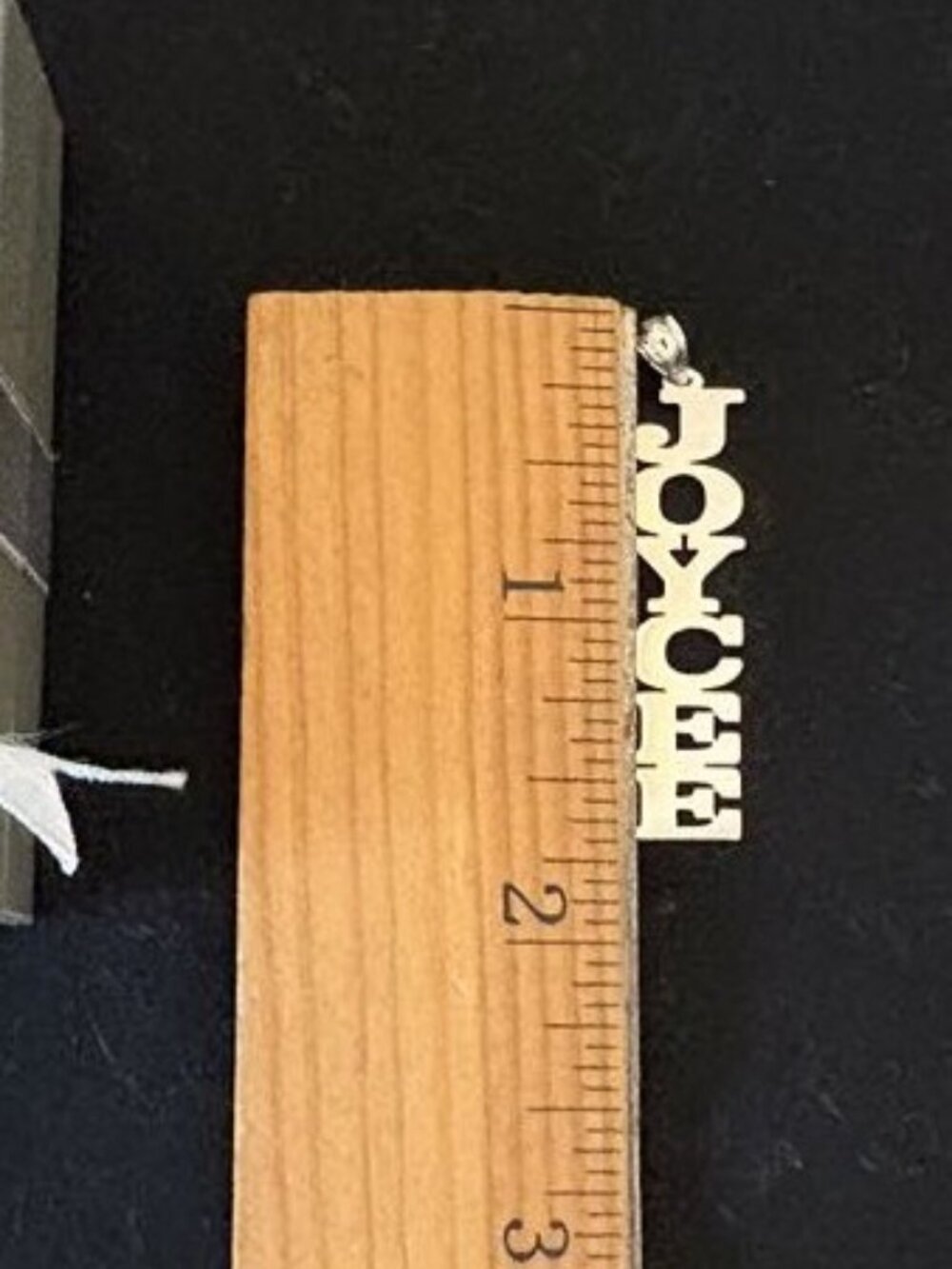 10K White Gold Joycee Name Pendant Charm